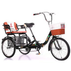 Hong Yu Ying 20 Inch Folding Tricycle with Rear Seat & Baskets