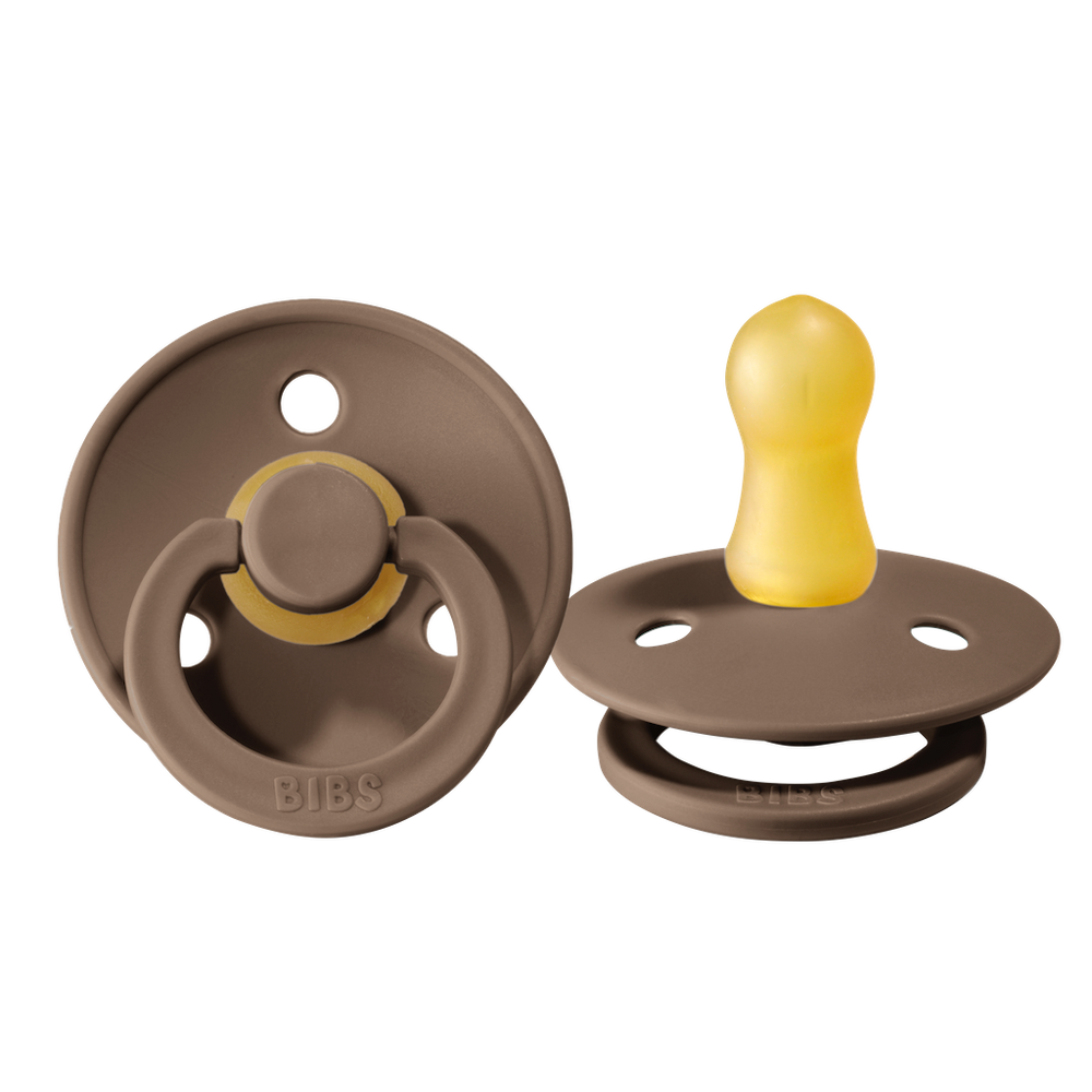 Bibs Natural Rubber Pacifier - Dark Oak 6-18 Months