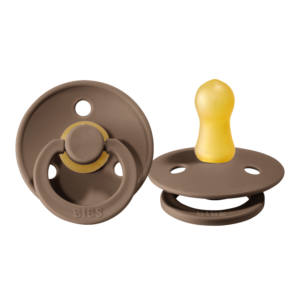 Bibs Natural Rubber Pacifier - Dark Oak 6-18 Months