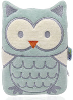 BABYJEM - CHERRY SEEDS FILLED VELVET COLIC PILLOW - OWL GREEN