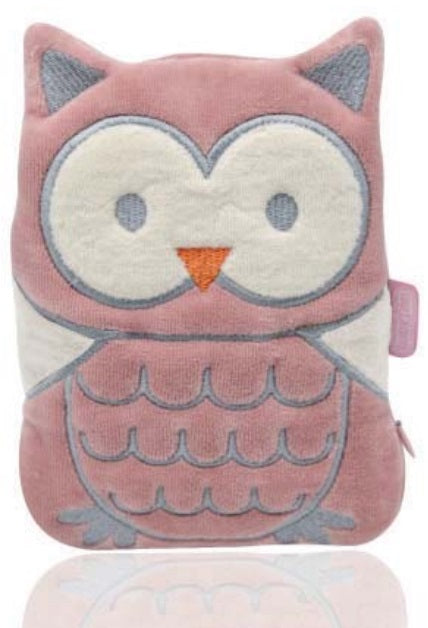 BABYJEM - CHERRY SEEDS FILLED VELVET COLIC PILLOW - OWL ROSE COLOR