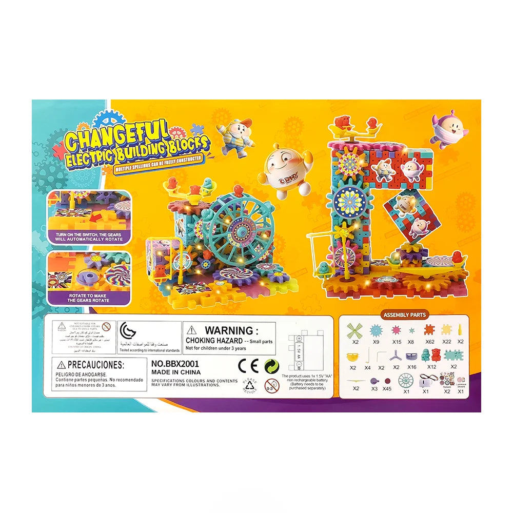 215pcs Electric Building Blocks Gear Set