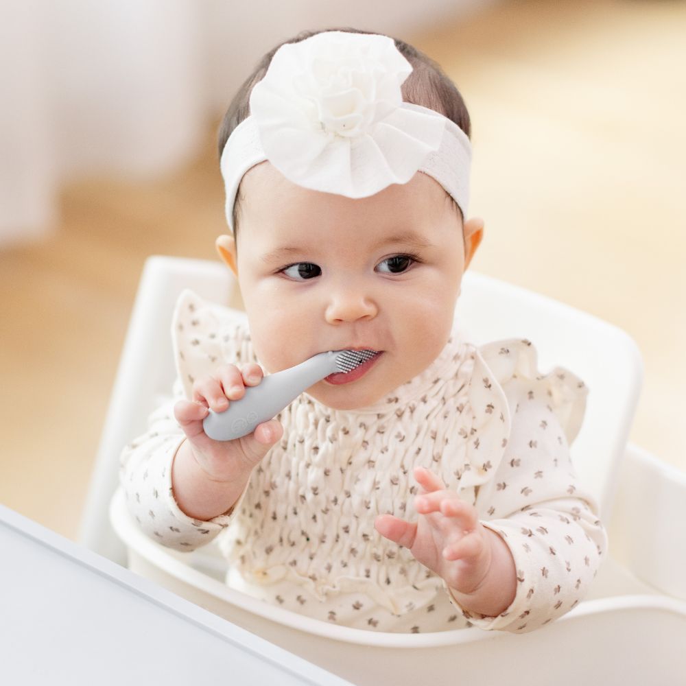 Ezpz Baby-Led Toothbrush - Pewter