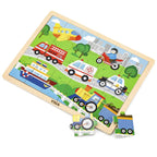 24 pcs Puzzle - Transportation