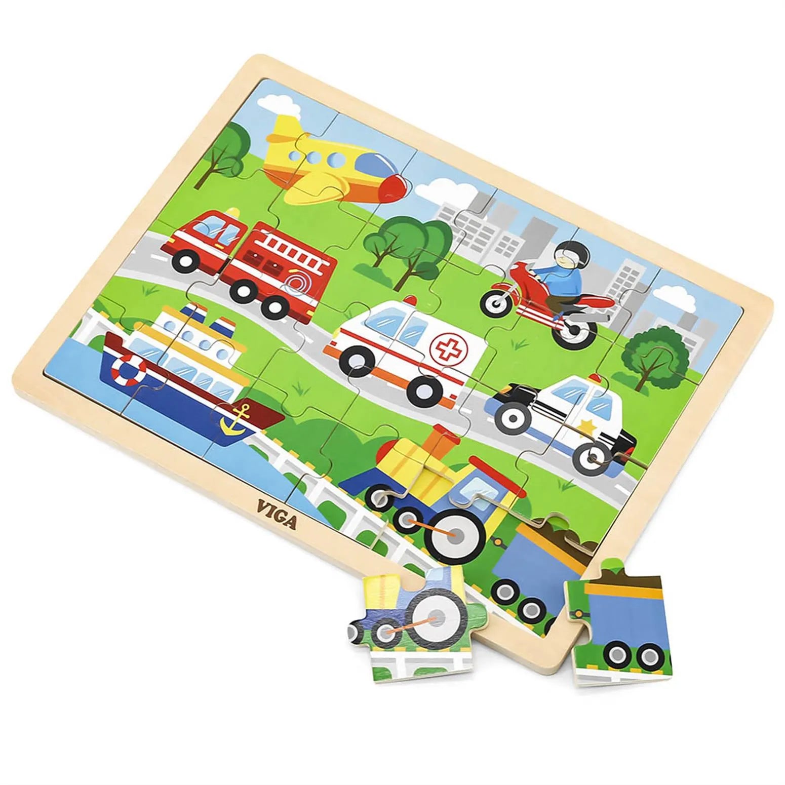 24 pcs Puzzle - Transportation