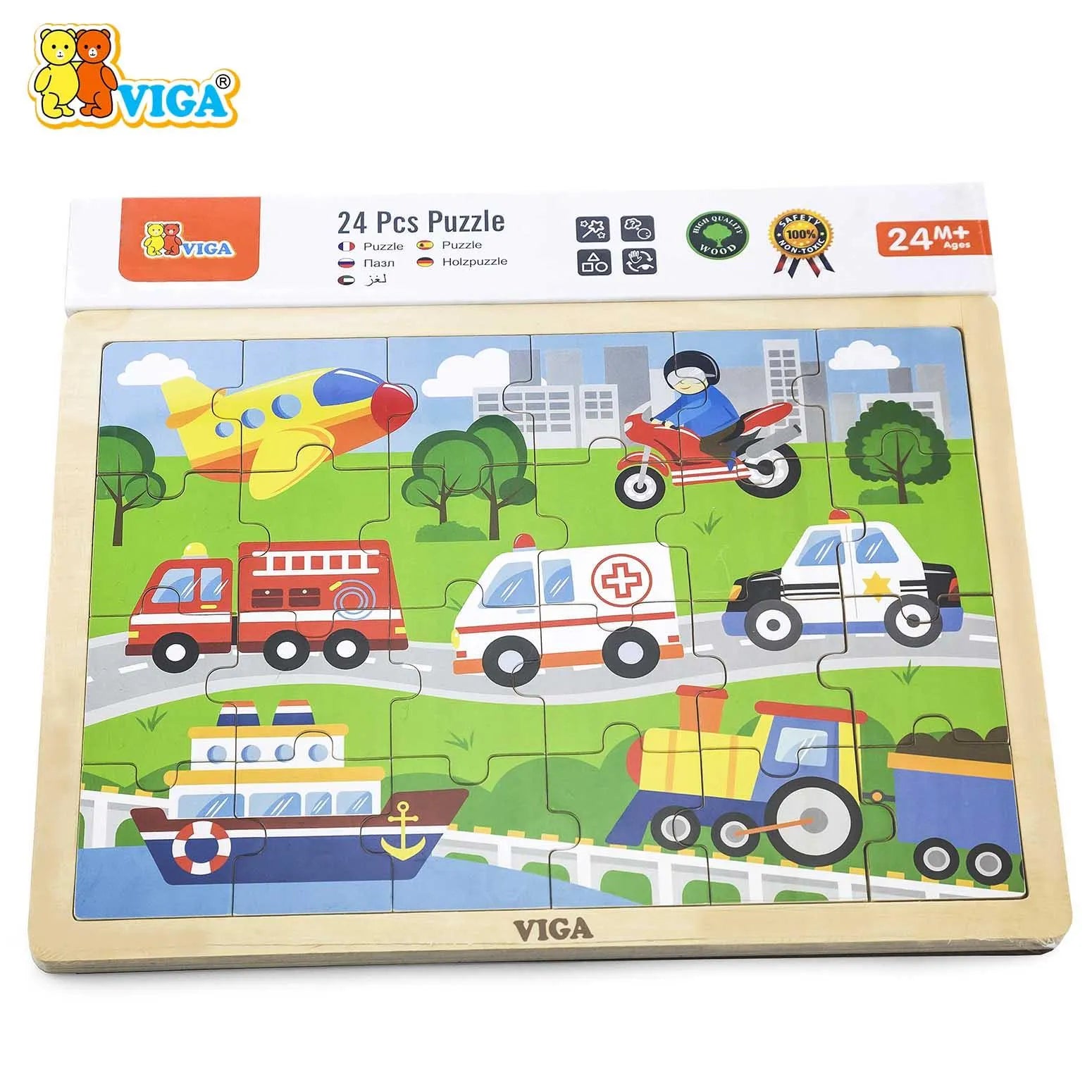 24 pcs Puzzle - Transportation
