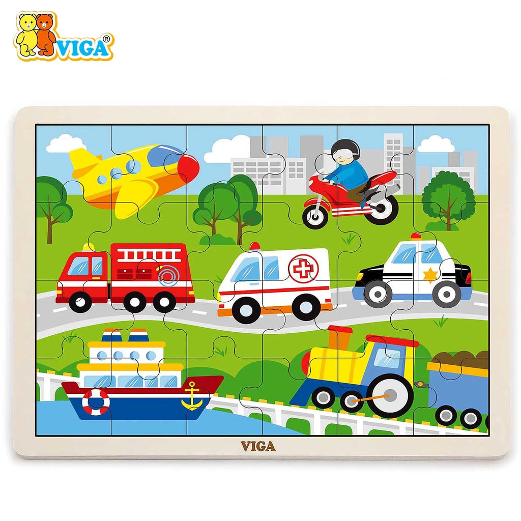 24 pcs Puzzle - Transportation