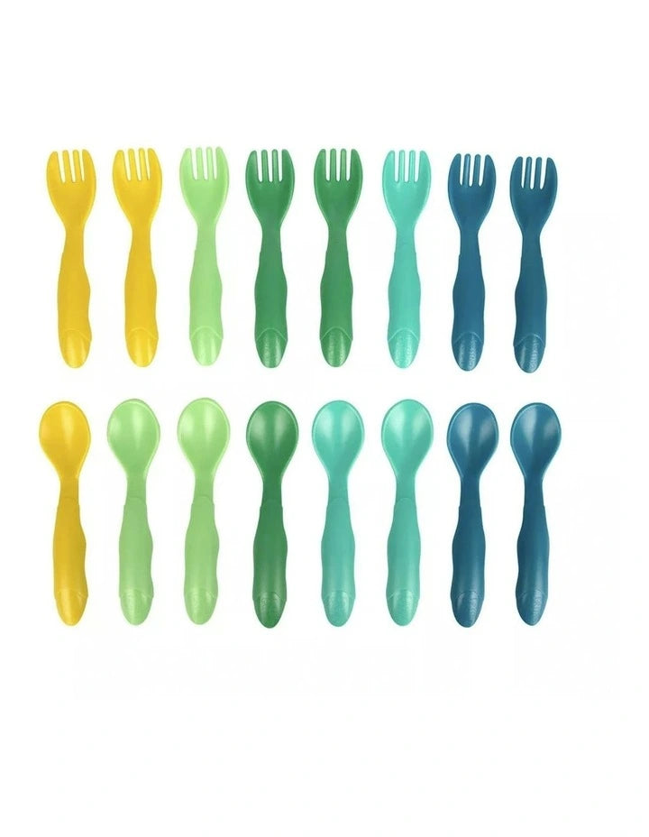 The First Years Green Grown 16-Pack Toddler Flatware (Boy)
