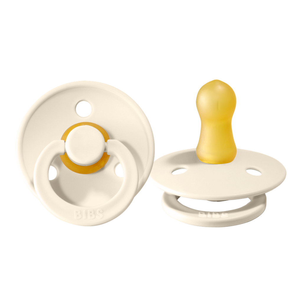 Bibs Natural Rubber Pacifier - Ivory 6-18 Months