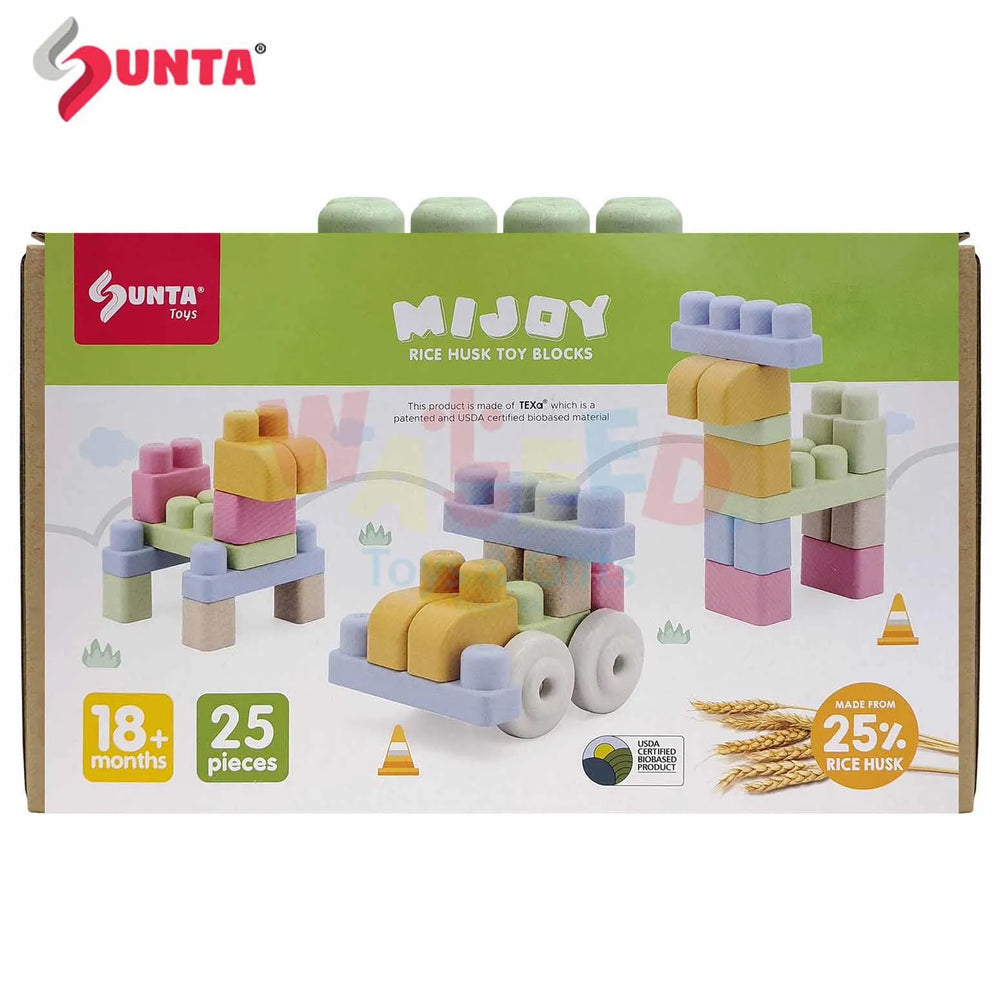 25 PCS MIJOY Rice Husk Toy Blocks