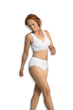 كاريويل- حمالة صدر للنوم والرضاعة كروس أوفر – أبيض- ميديام