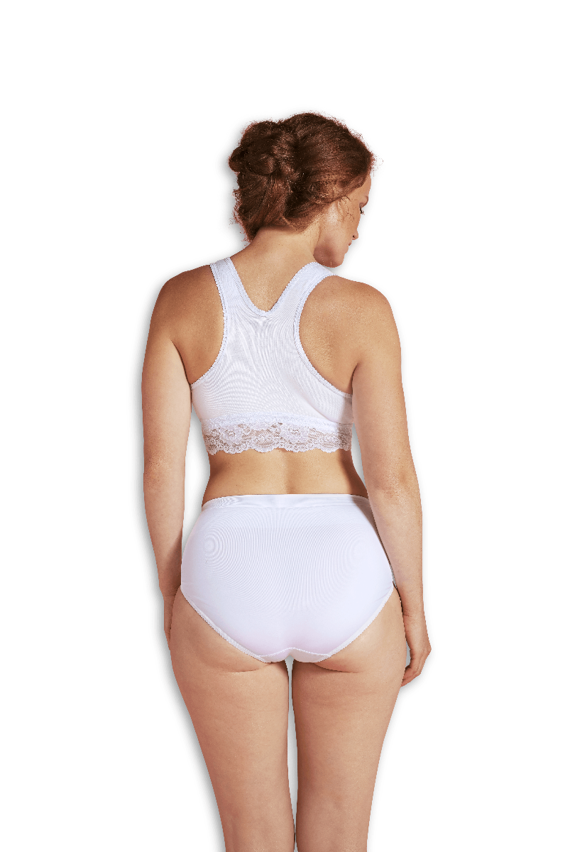 كاريويل- حمالة صدر للنوم والرضاعة كروس أوفر – أبيض- ميديام