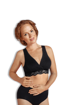 كاريويل- حمالة صدر للنوم والرضاعة كروس أوفر – أسود- ميديام