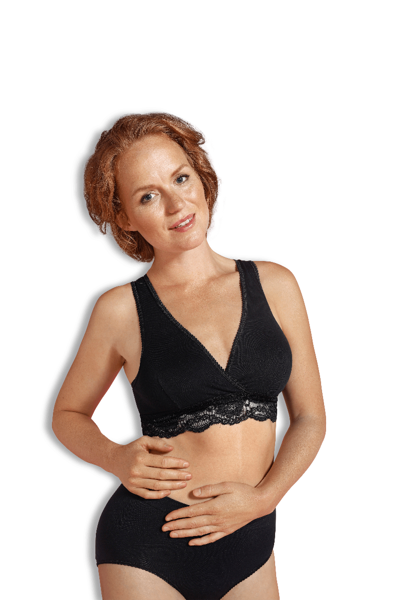 كاريويل- حمالة صدر للنوم والرضاعة كروس أوفر – أسود- ميديام