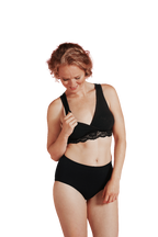 كاريويل- حمالة صدر للنوم والرضاعة كروس أوفر – أسود- أكس لارج