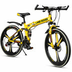 26 Inch Foldable Mountain Bike 21 Speed Dual Suspension Bicycle