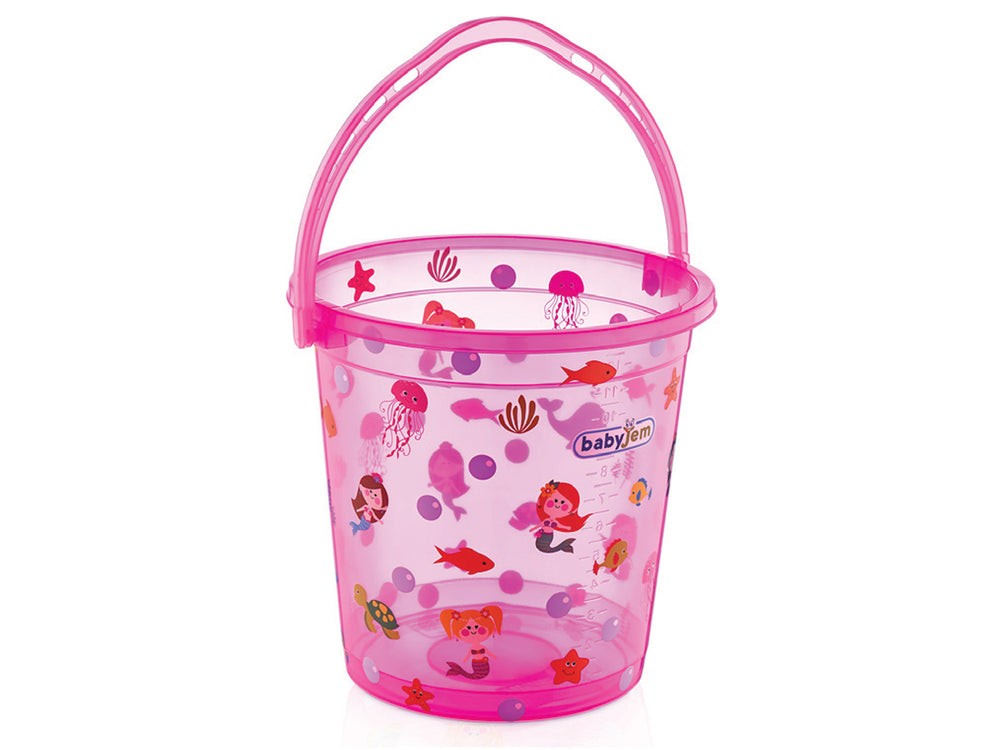 Babyjem Bath Bucket Transparent - Pink