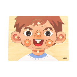 viga Face Parts Puzzle - Boy