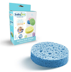 بيبي جيم - اسفنجة استحمام طبيعية - ازرق