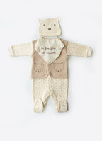 Kitikate ORGANIC RACCOON 4 PCS SET NATURAL-BEIGE