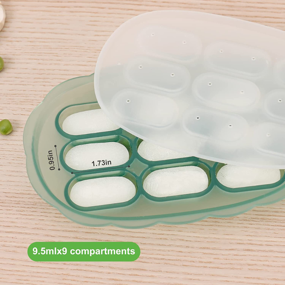 Haakaa Silicone Pineapple Nibble Tray - Pea Green