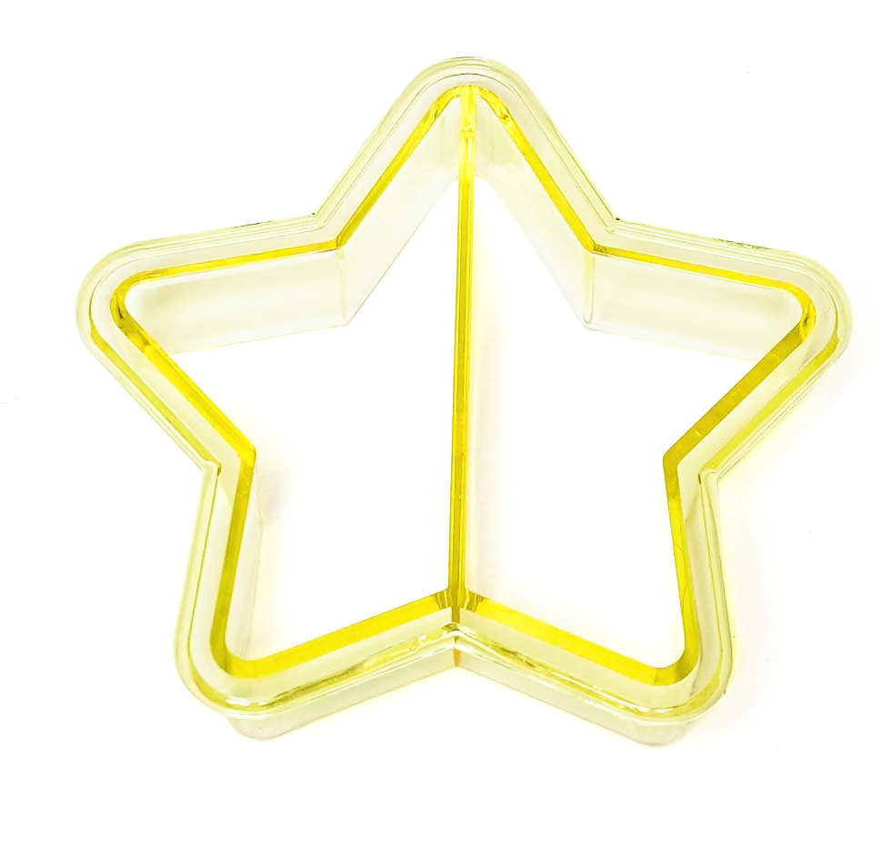 Fun box PLASTIC SANDWICH & FOOD CUTTER - STARS SHPES - YELLOW