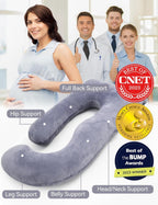 Momcozy Pregnancy Pillows for Sleeping, U Shaped Full Body Maternity Pillow with Removable Cover1