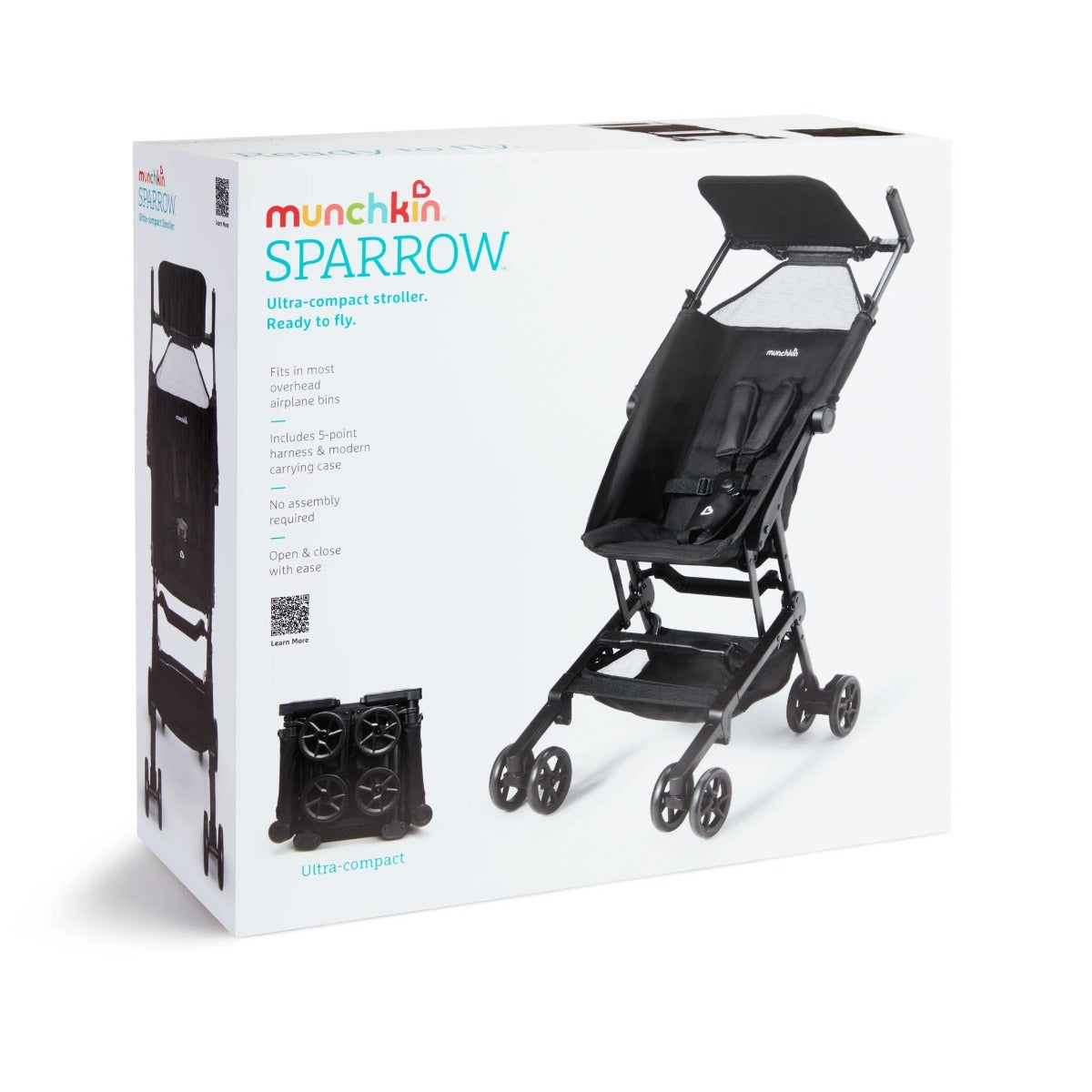 Munchkin Sparrow Ultra Compact Stroller- Blk