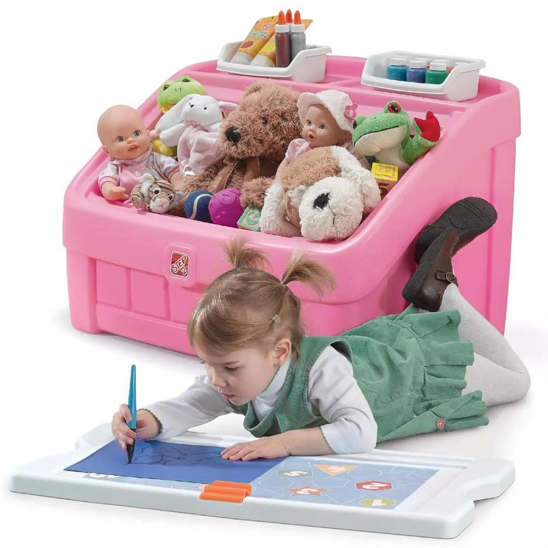 Step2 2IN1 TOY BOX & ART LID (PINK)