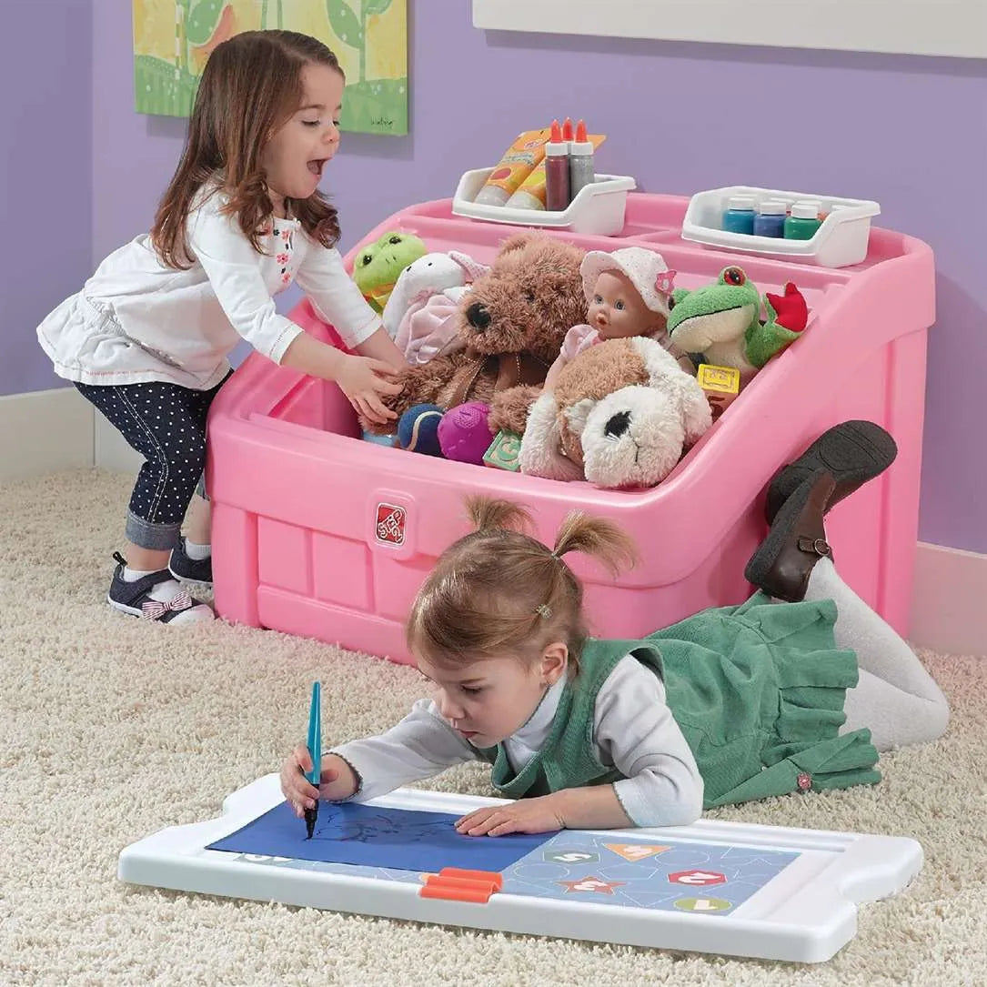 Step2 2IN1 TOY BOX & ART LID (PINK)