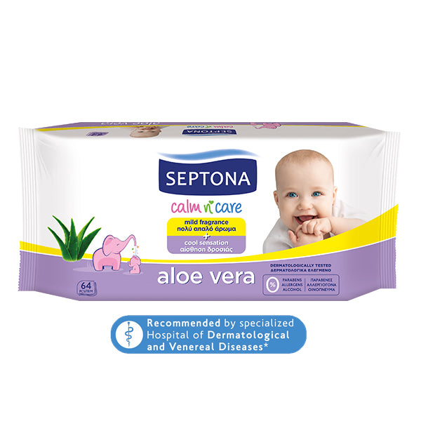 SEPTONA Baby Wipes Aloe Vera 64's