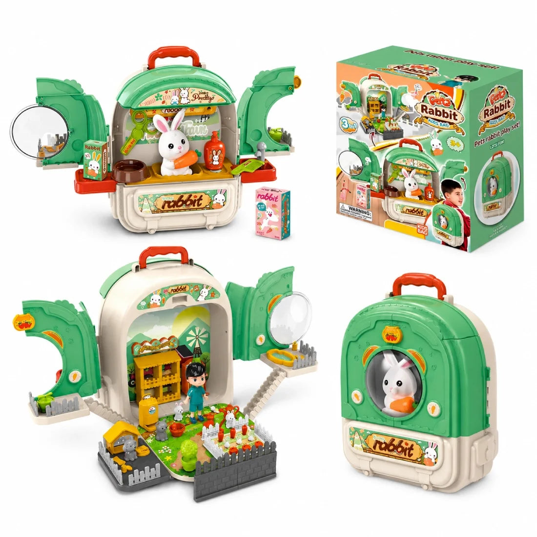 3 In 1 Pet Play Set Rabbit