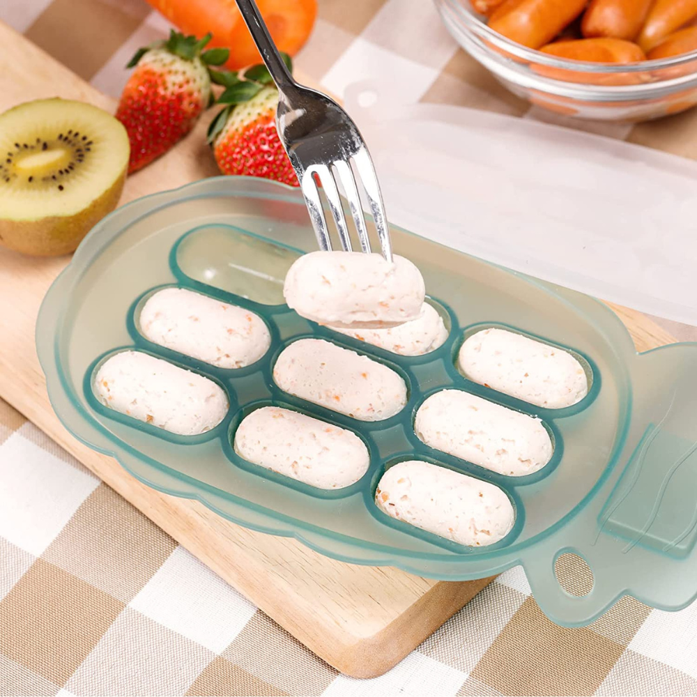 Haakaa Silicone Pineapple Nibble Tray - Pea Green