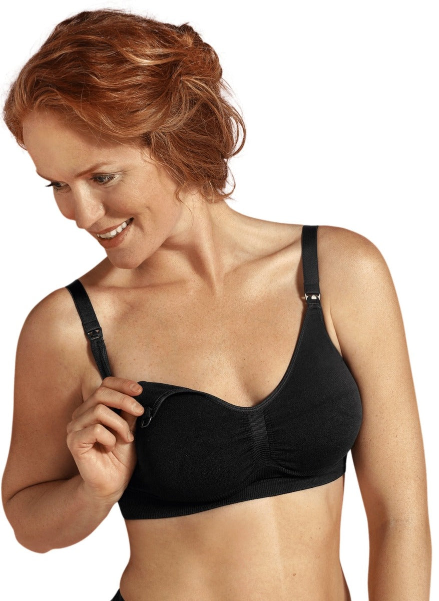 كاريويل- حمالة صدر للحمل والرضاعة عضوية – أسود – ميديام