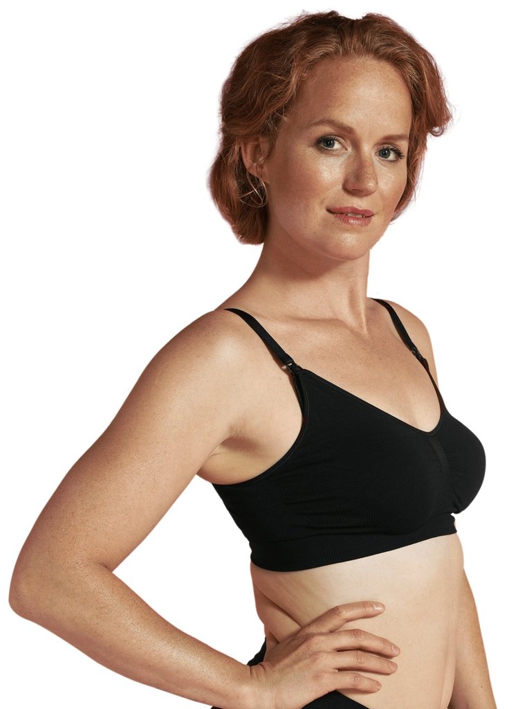 كاريويل- حمالة صدر للحمل والرضاعة عضوية – أسود – لارج