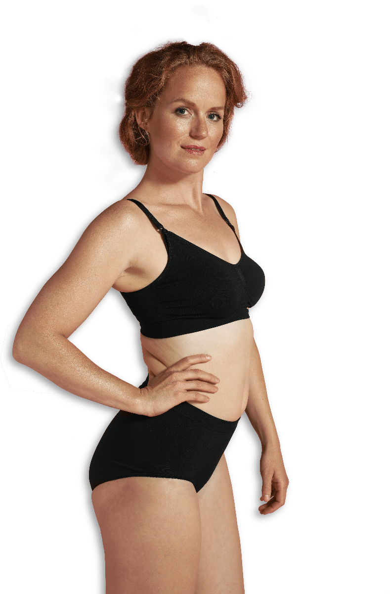 كاريويل- حمالة صدر للحمل والرضاعة عضوية – أسود – لارج