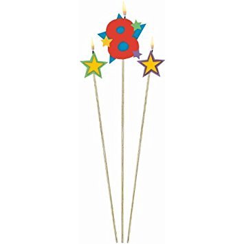 NUMBER8STAR BIRTHDAY CANDLE