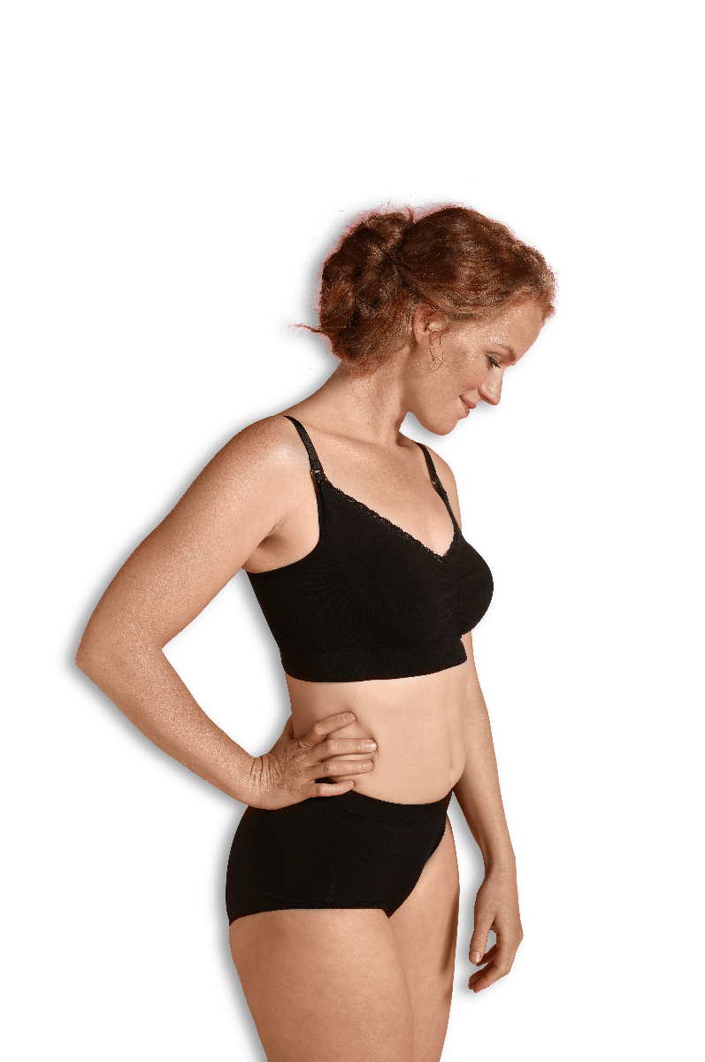 كاريويل- حمالة صدر للحمل والرضاعة عضوية – أسود – ميديام l