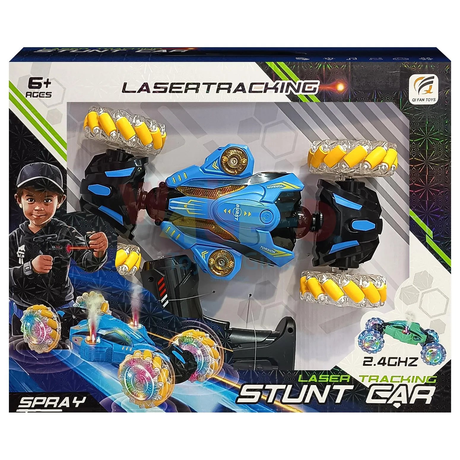 360° Spins, LED Wheels & Laser Remote Control