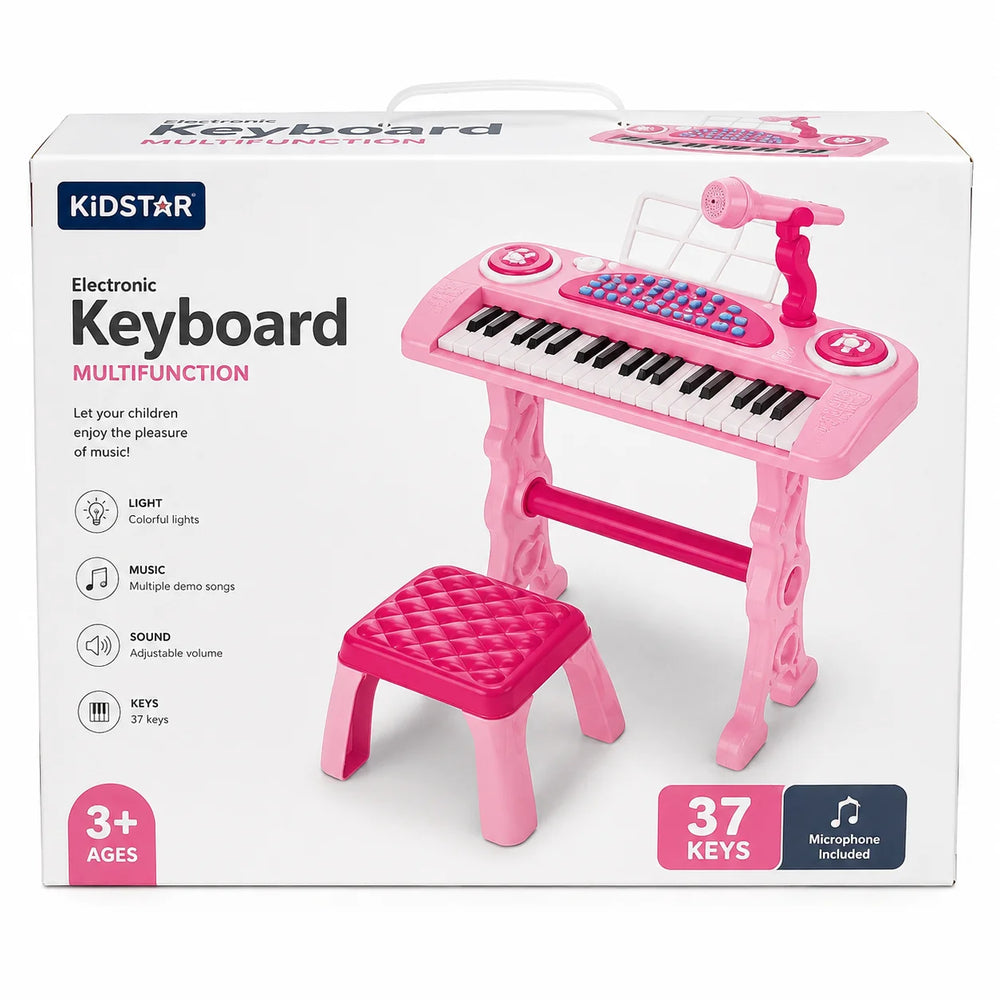 37-Key Electronic Keyboard with Stool