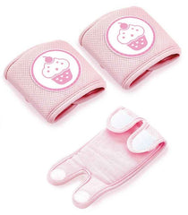 بيبي جيم_وسادات الركبة المضادة للانزلاق_ وردي