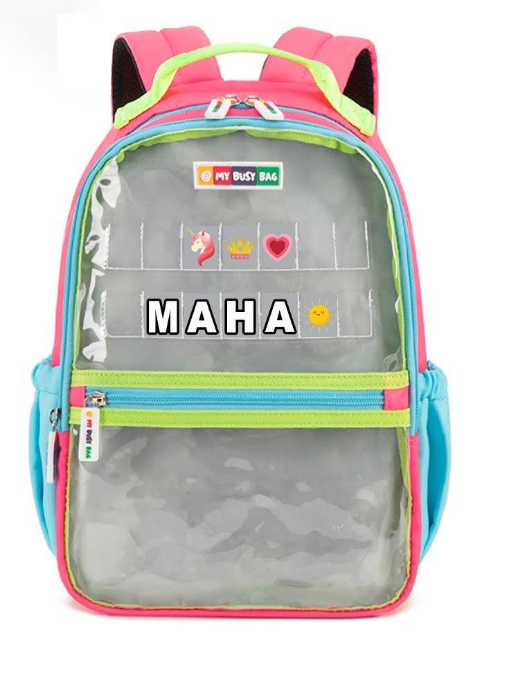 Unicorn_colors_backpack ( add your name packpack)