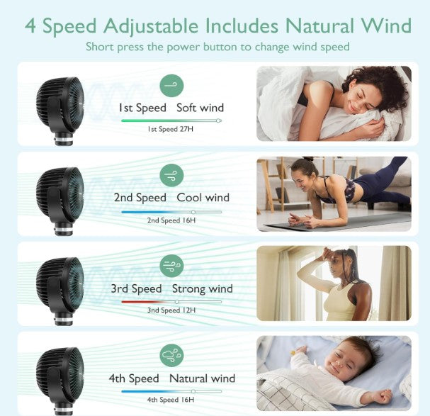 Momcozy Stroller Fan - Black