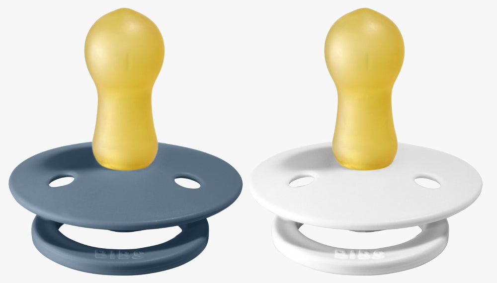 Bibs Pacifier Size 2 - Toddler 6-18M (2pcs) Petrol/White