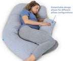 PharMeDoc - C Shaped Pregnancy Pillow w/ Jersey Cover – Grey