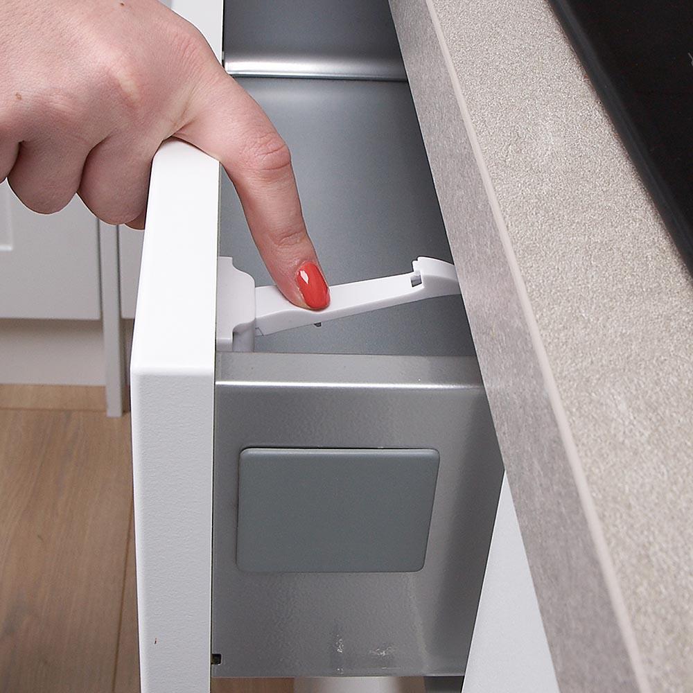 كليب سيف قفل الأدراج والخزائن بنابض عدد 2 أبيض