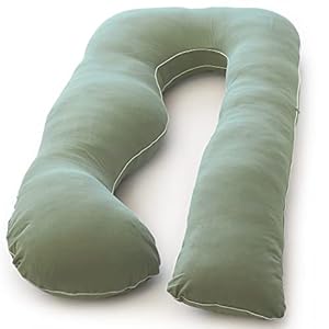 Pharmedoc U Shape Full Body Pillow - Jersey Cotton (Sage Cover)
