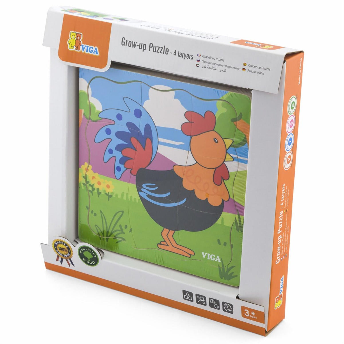 Viga Grow-Up Puzzle - Rooster