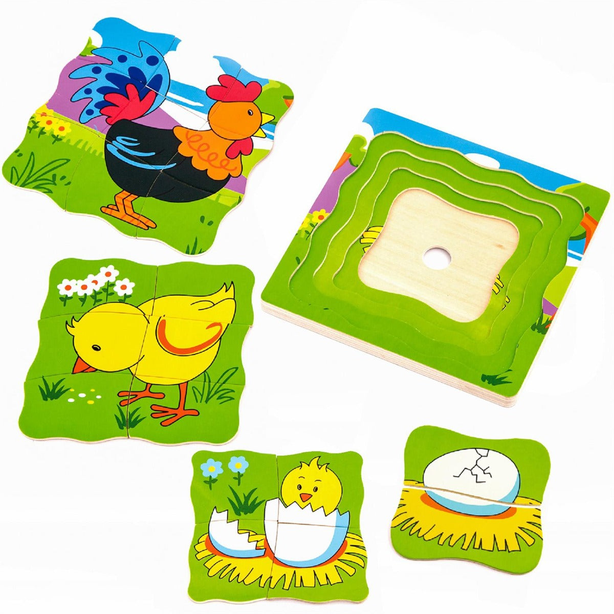 Viga Grow-Up Puzzle - Rooster