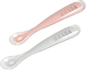 Beaba Silicone Spoon 1stAge Set Of 2+Box Old-Pink
